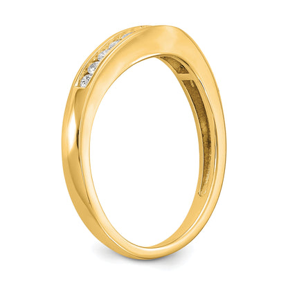 14K Gelbgold Ring mit echten Diamanten