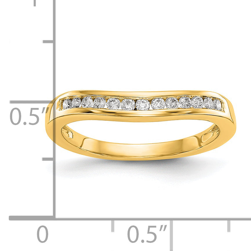 14K Gelbgold Ring mit echten Diamanten