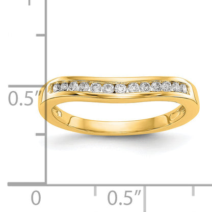14K Gelbgold Ring mit echten Diamanten