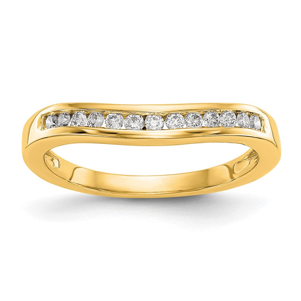 14K Gelbgold Ring mit 0,2 ct. Labor gezüchteten Diamanten VS/SI+ G+, Fashion-Ring