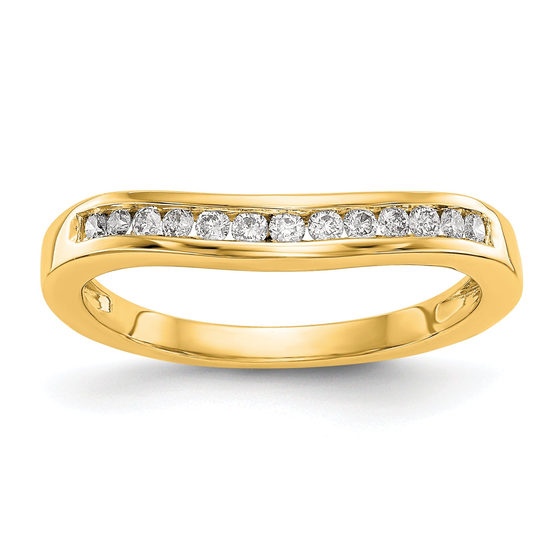 14K Gelbgold Ring mit echten Diamanten