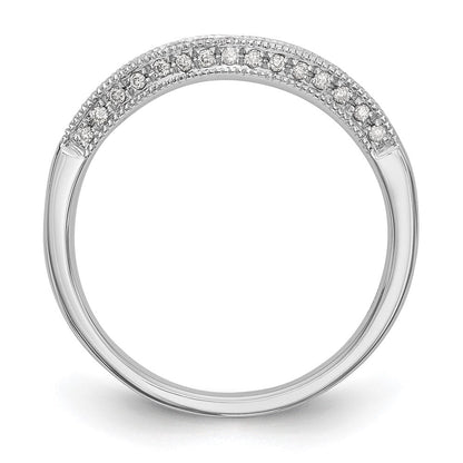 14K Weißgold Ehering mit natürlichen Diamanten
