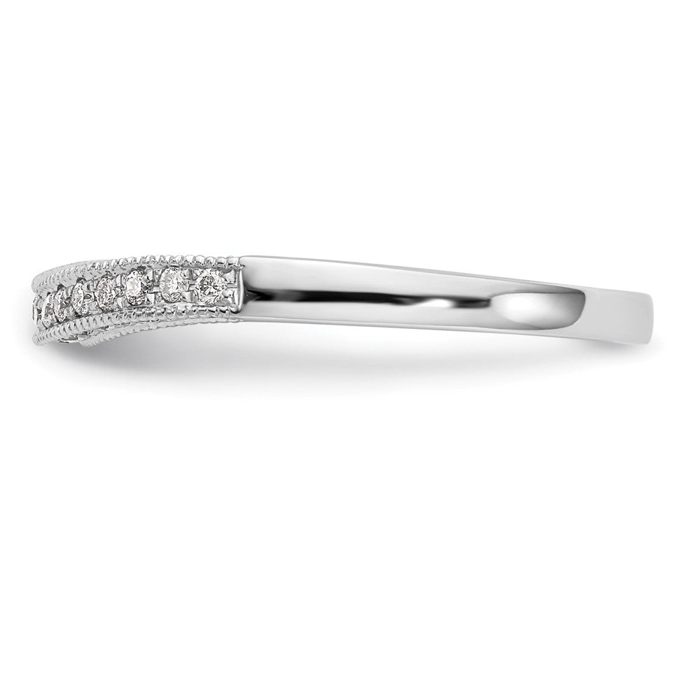 14K Weißgold Ehering mit natürlichen Diamanten