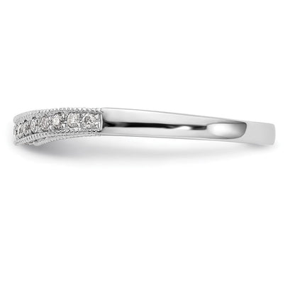 14K Weißgold Ehering mit natürlichen Diamanten
