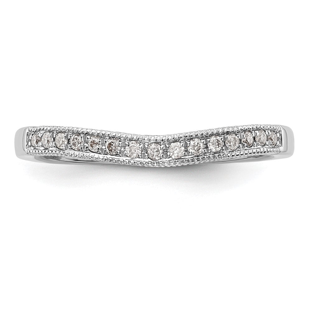 14K Weißgold Ehering mit natürlichen Diamanten