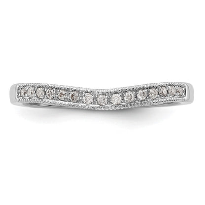 14K Weißgold Ehering mit natürlichen Diamanten