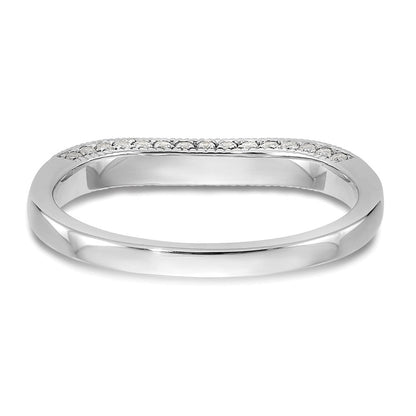 14K Weißgold Ehering mit natürlichen Diamanten