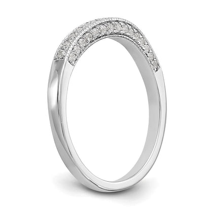 14K Weißgold Ehering mit natürlichen Diamanten