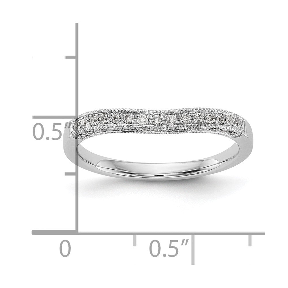 14K Weißgold Ehering mit natürlichen Diamanten