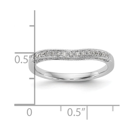14K Weißgold Ehering mit natürlichen Diamanten