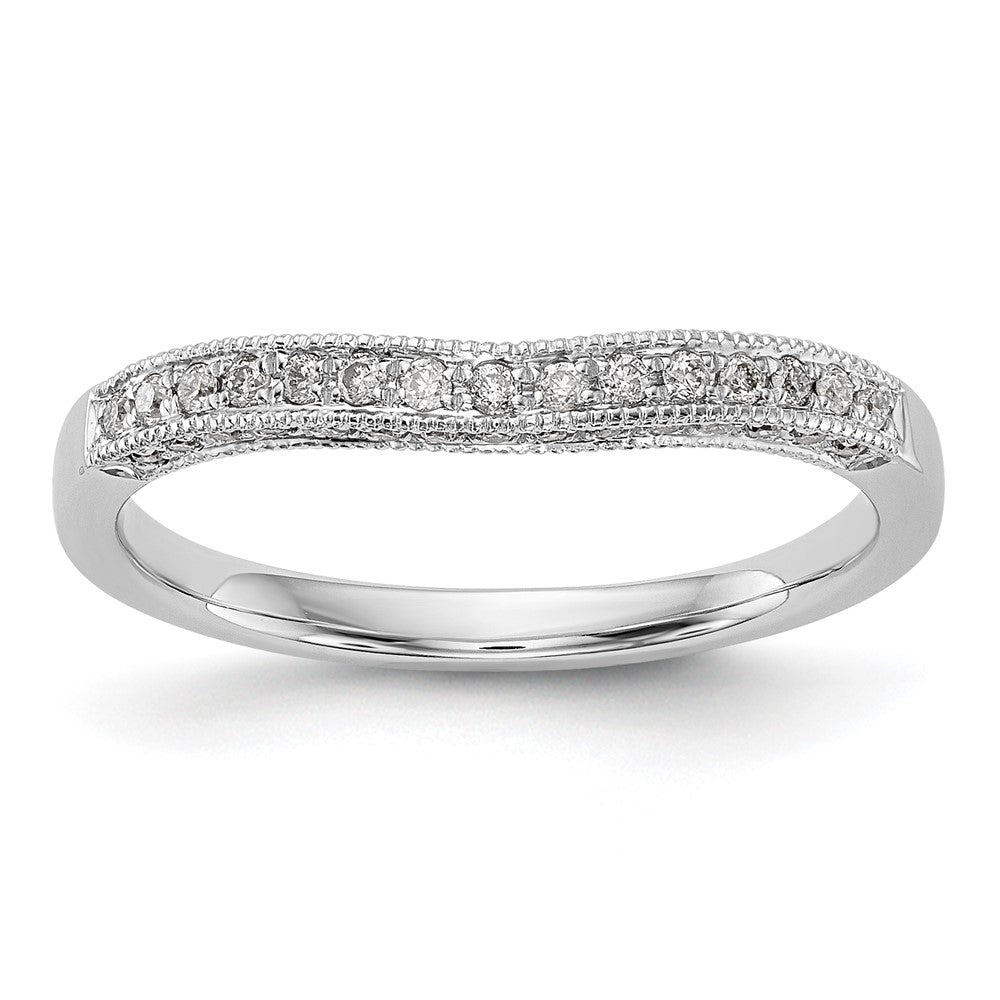 14K Weißgold Ehering mit natürlichen Diamanten