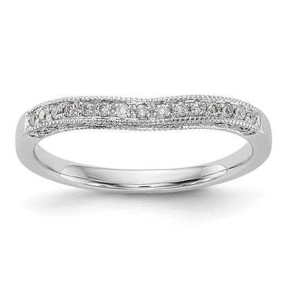 14K Weißgold Ehering mit natürlichen Diamanten
