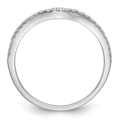 14K Weißgold Ring mit echten Diamanten