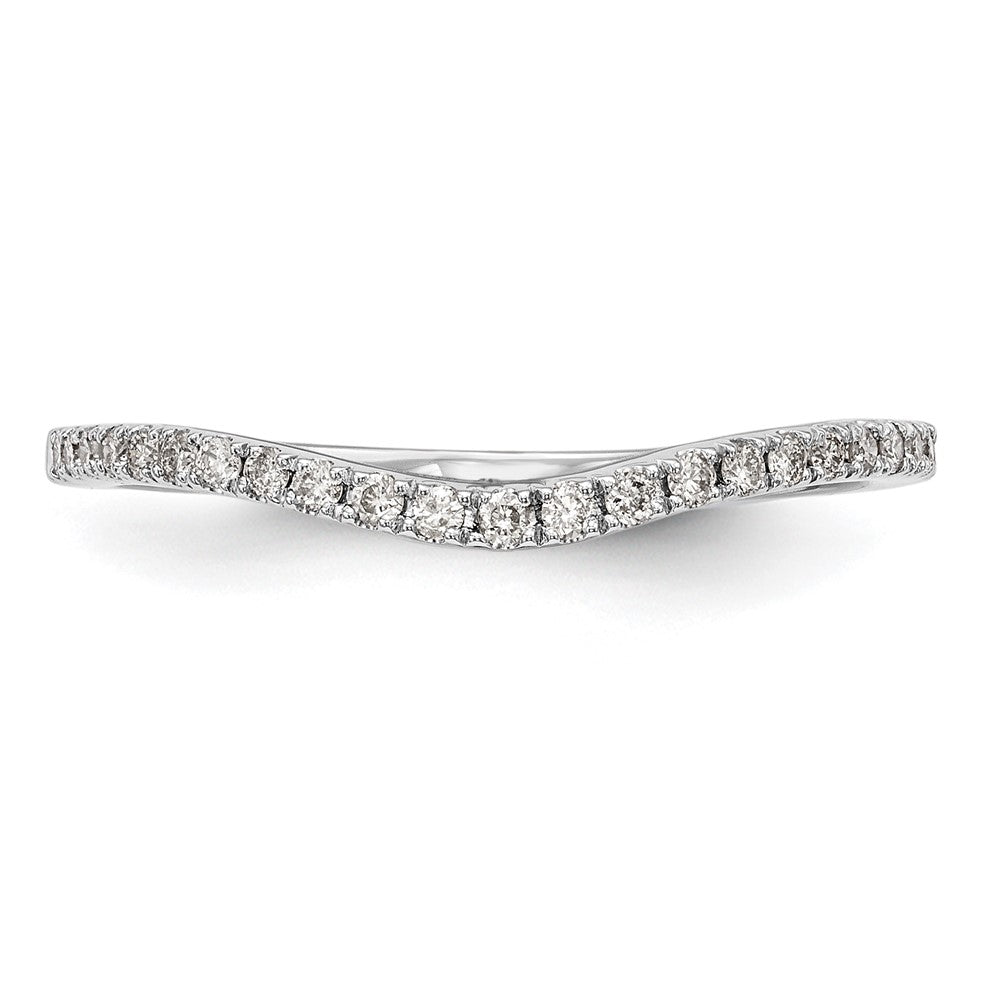 14K Weißgold Ring mit echten Diamanten