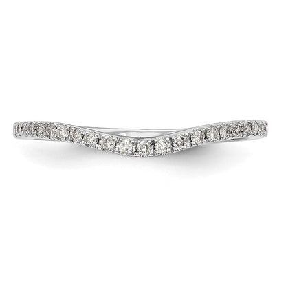 14K Weißgold Ring mit echten Diamanten