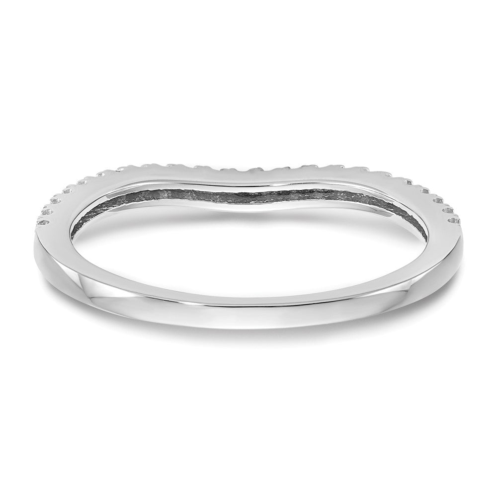 14K Weißgold Ring mit echten Diamanten