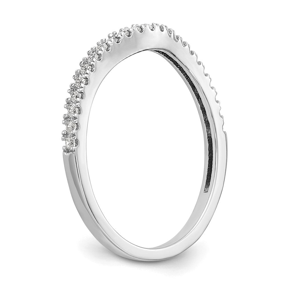 14K Weißgold Ring mit echten Diamanten