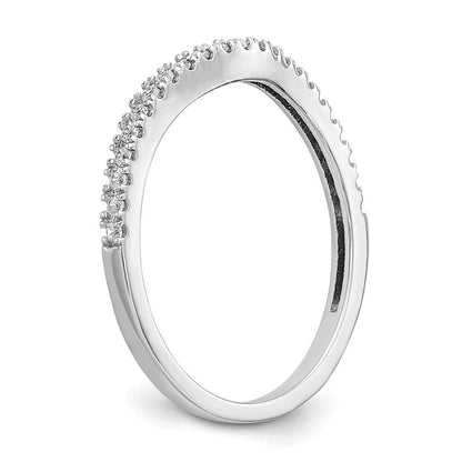 14K Weißgold Ring mit echten Diamanten