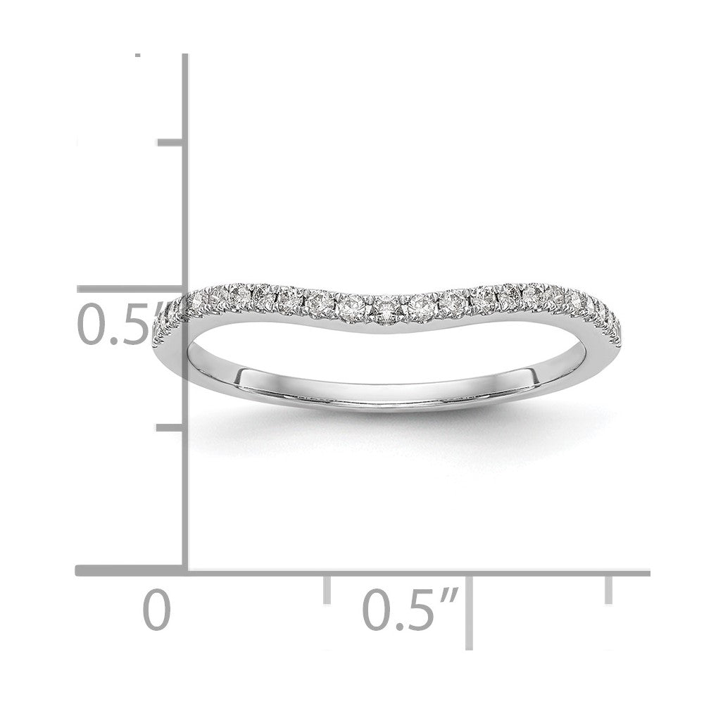 14K Weißgold Ring mit echten Diamanten