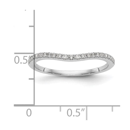 14K Weißgold Ring mit echten Diamanten