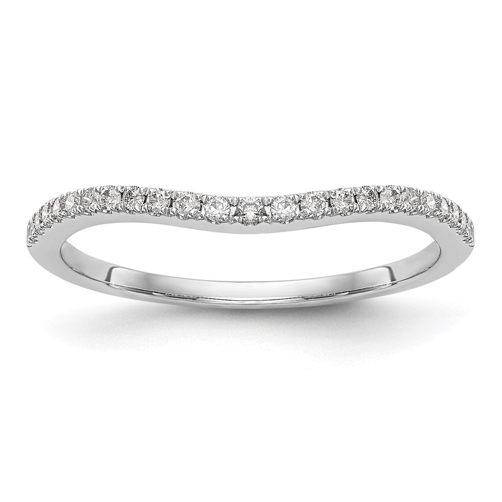 14K Weißgold Ring mit echten Diamanten