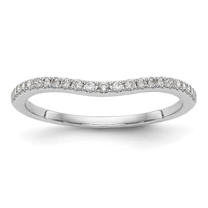 14K Weißgold Ring mit echten Diamanten