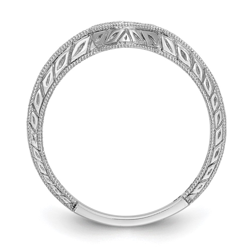 14K Weißgold Ehering mit natürlichen Diamanten