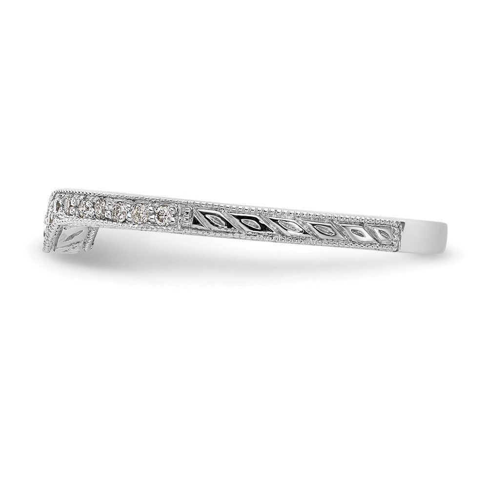 14K Weißgold Ehering mit natürlichen Diamanten