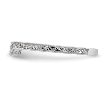 14K Weißgold Ehering mit natürlichen Diamanten