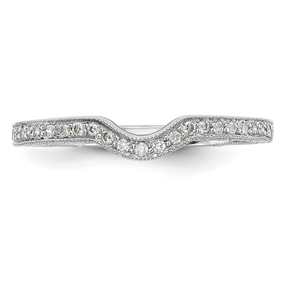 14K Weißgold Ehering mit natürlichen Diamanten