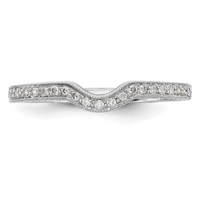 14K Weißgold Ehering mit natürlichen Diamanten