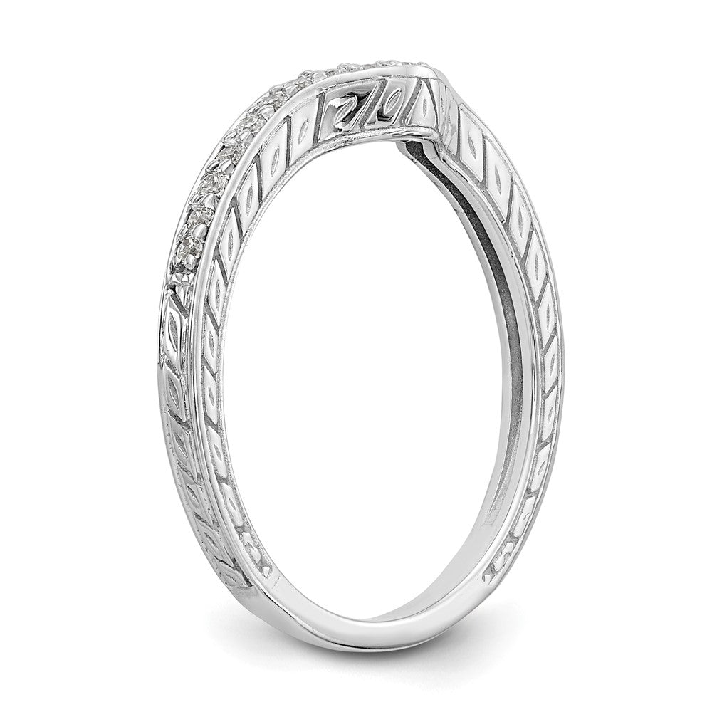 14K Weißgold Ehering mit natürlichen Diamanten