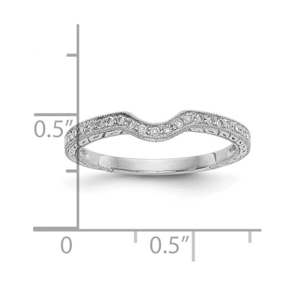 14K Weißgold Ehering mit natürlichen Diamanten