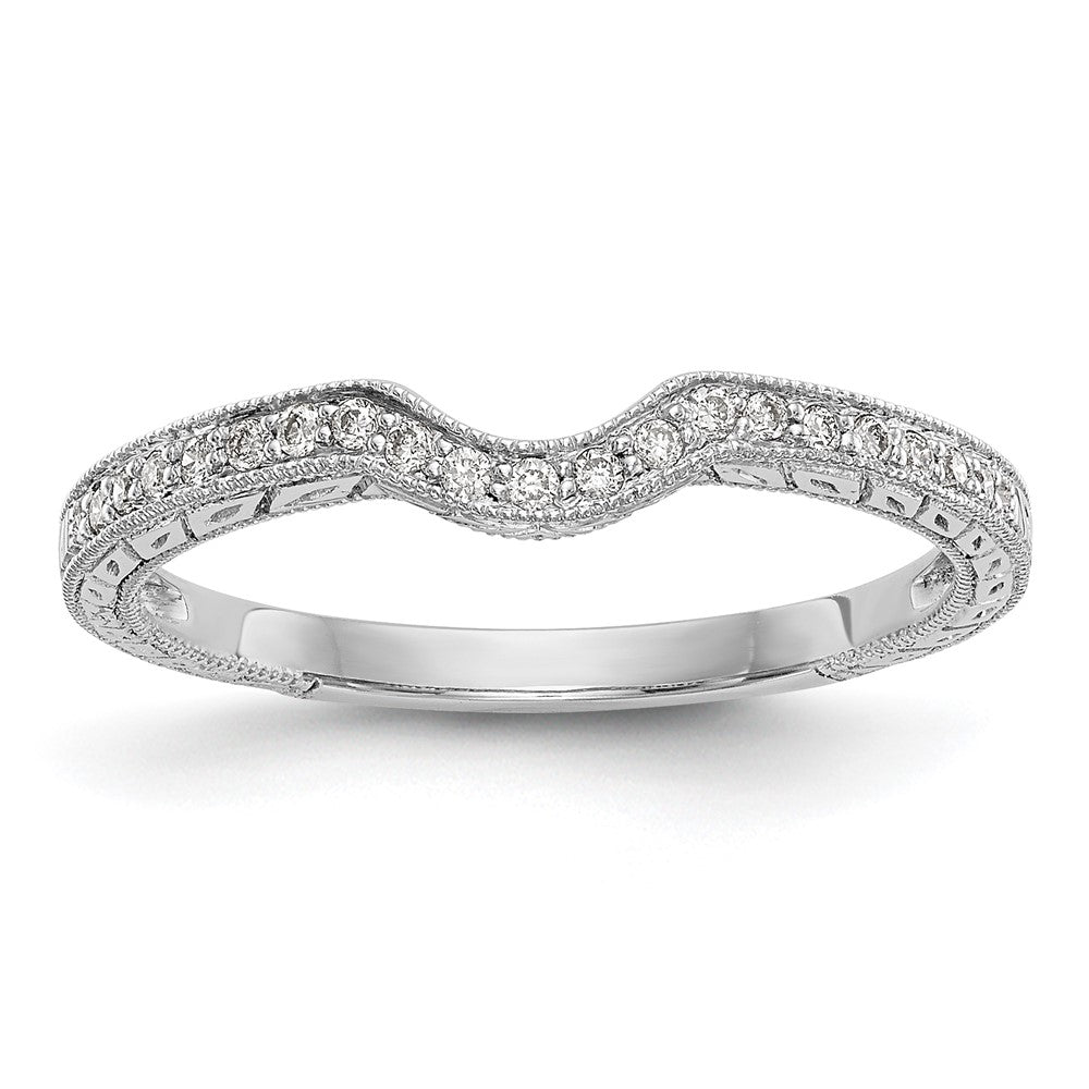 14K Weißgold Ehering mit natürlichen Diamanten