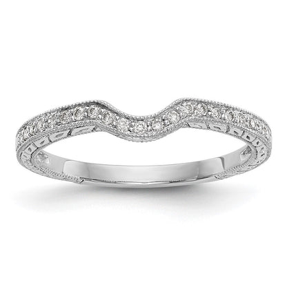 14K Weißgold Ehering mit natürlichen Diamanten