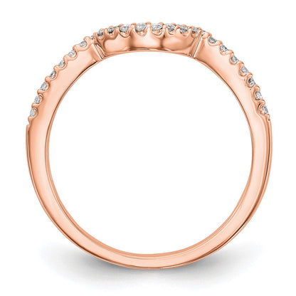 Ring aus 14K Roségold mit echten Diamanten
