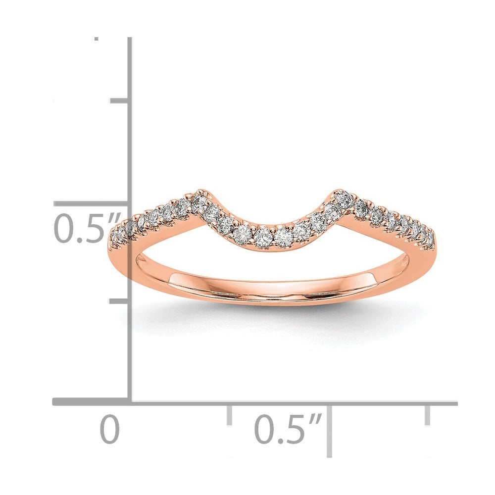 Ring aus 14K Roségold mit echten Diamanten
