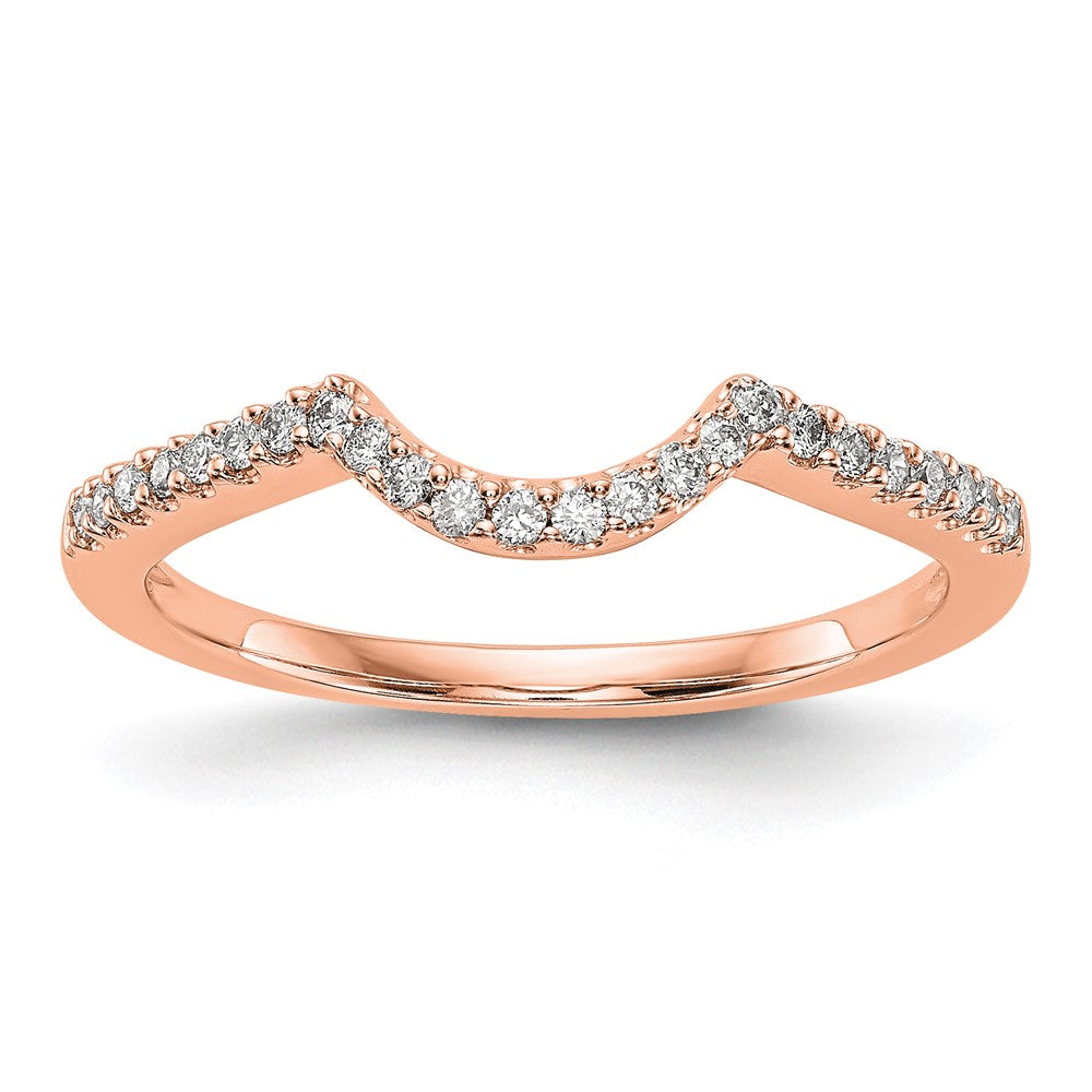 Ring aus 14K Roségold mit echten Diamanten