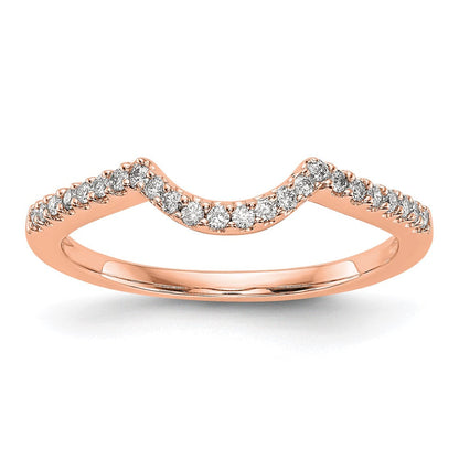 Ring aus 14K Roségold mit echten Diamanten