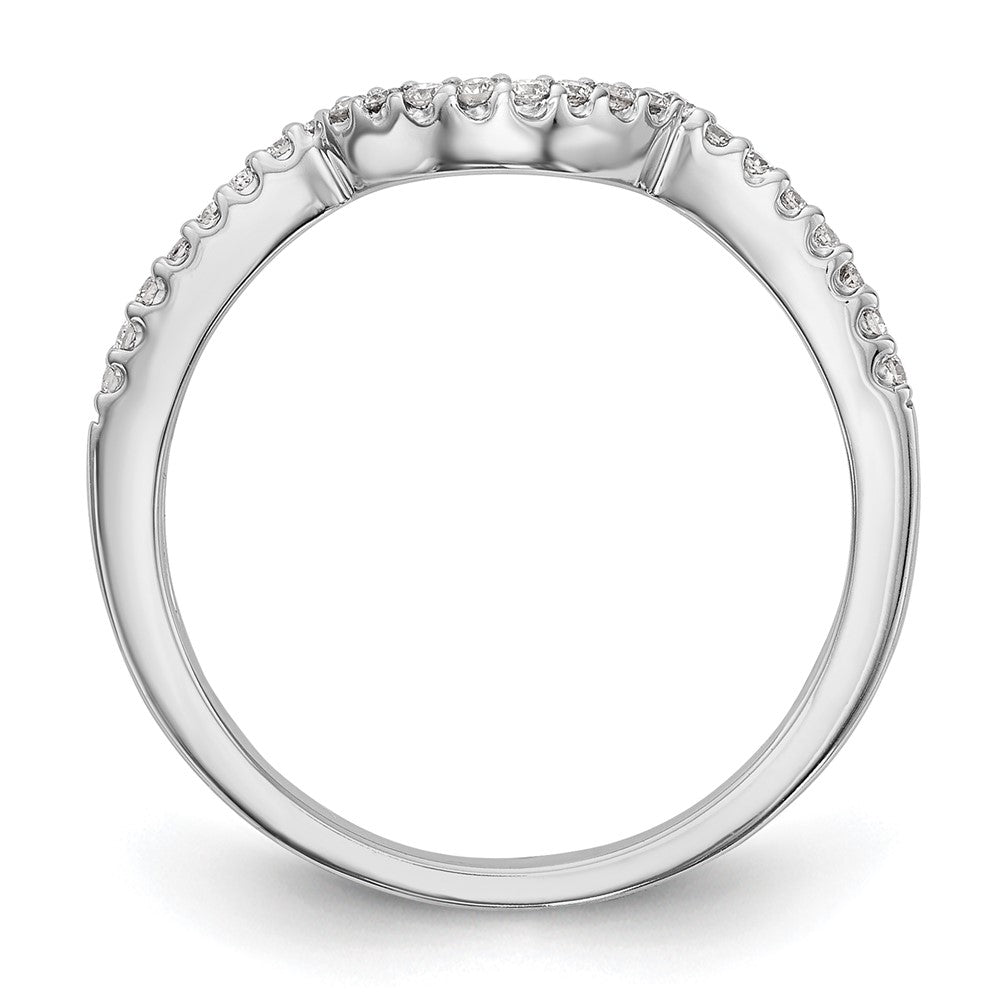 14K Weißgold Ehering mit natürlichen Diamanten