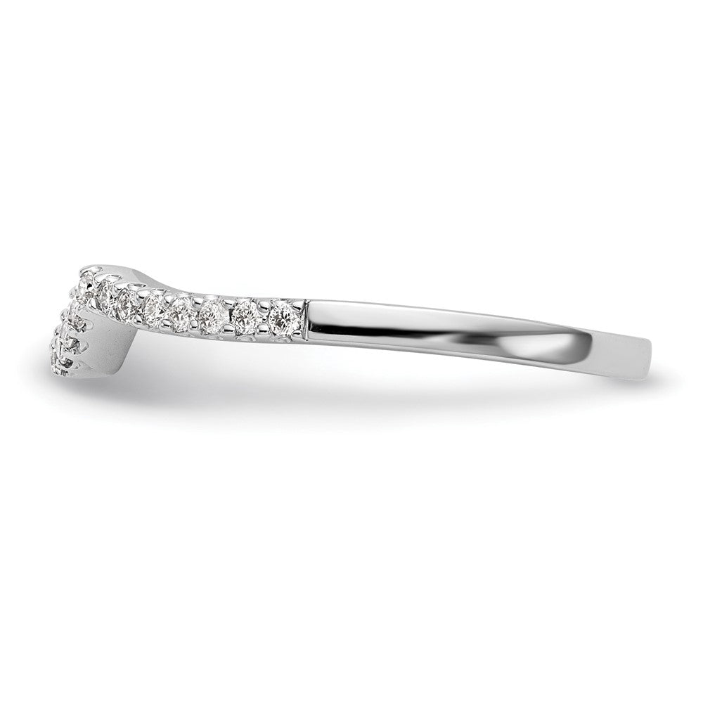 14K Weißgold Ehering mit natürlichen Diamanten