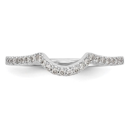 14K Weißgold Ehering mit natürlichen Diamanten