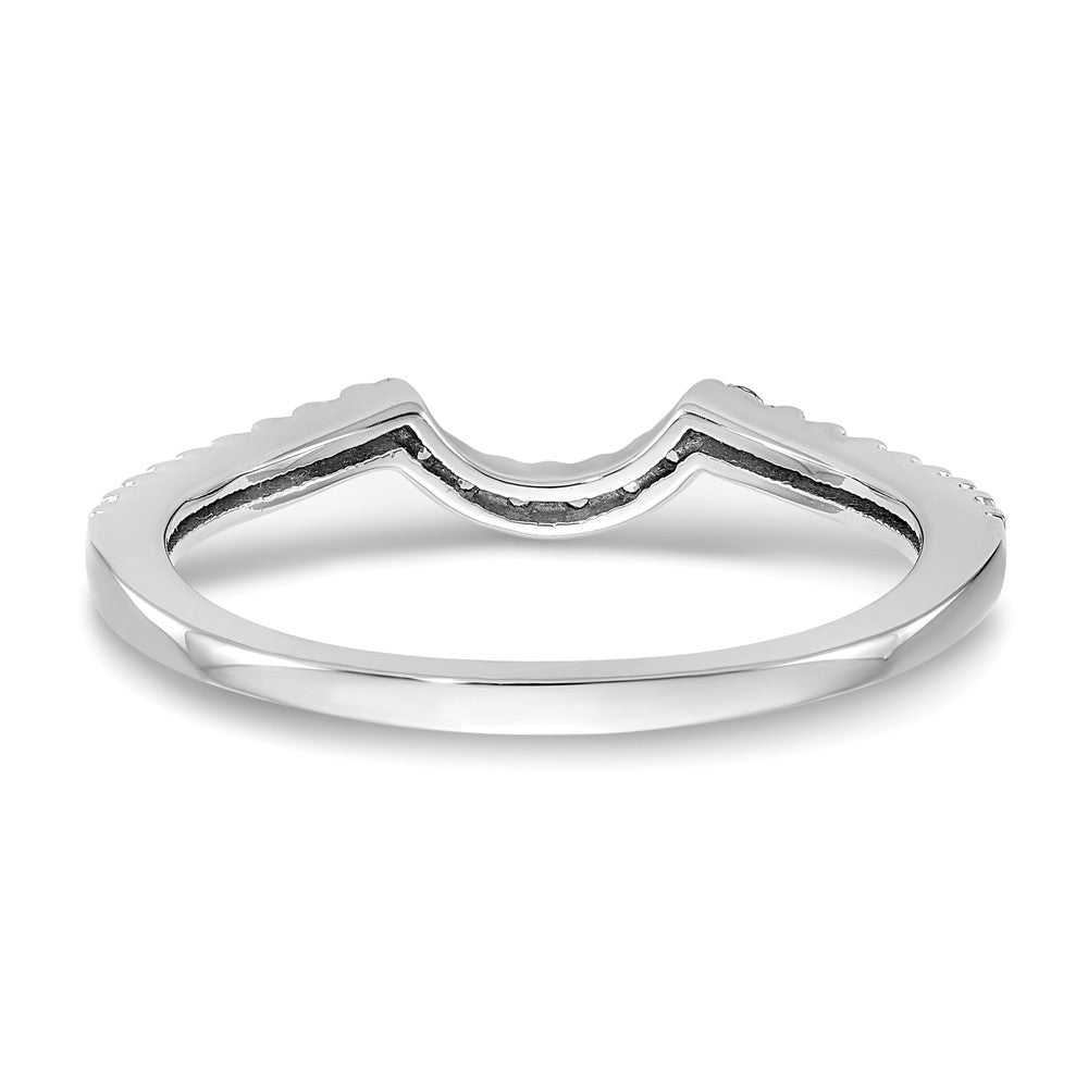 14K Weißgold Ehering mit natürlichen Diamanten