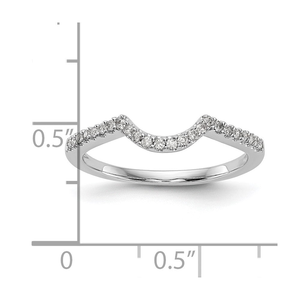 14K Weißgold Ehering mit natürlichen Diamanten