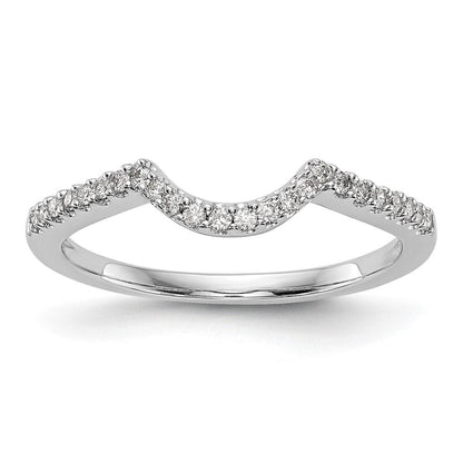 14K Weißgold Ehering mit natürlichen Diamanten