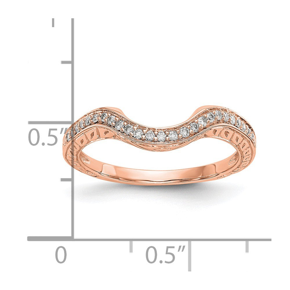 14K Roségold Ring mit echten Diamanten