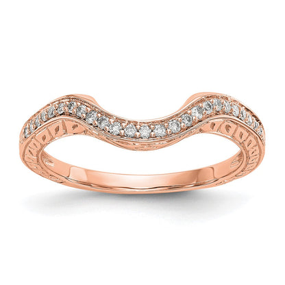 14K Roségold Ring mit echten Diamanten