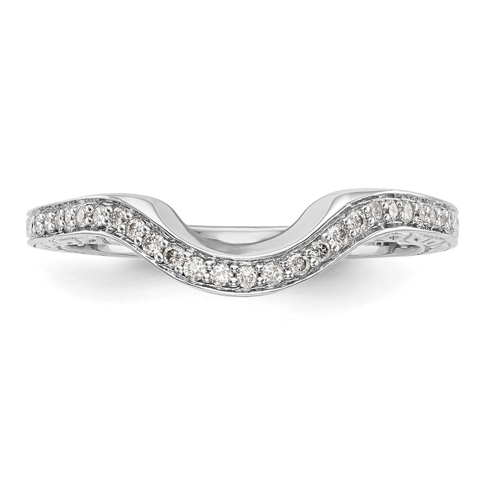 14K Weißgold Ring mit echten Diamanten