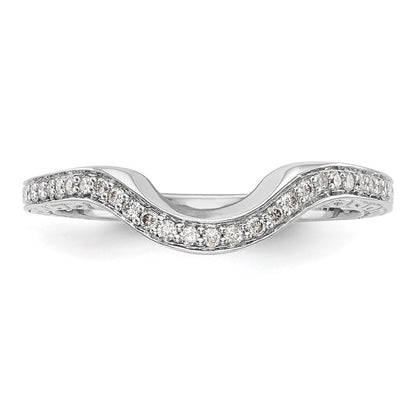 14K Weißgold Ring mit echten Diamanten