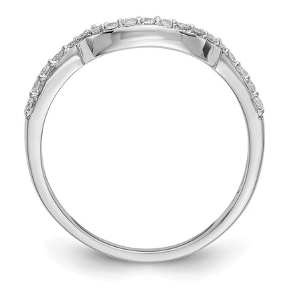 14K Weißgold Ehering mit natürlichen Diamanten